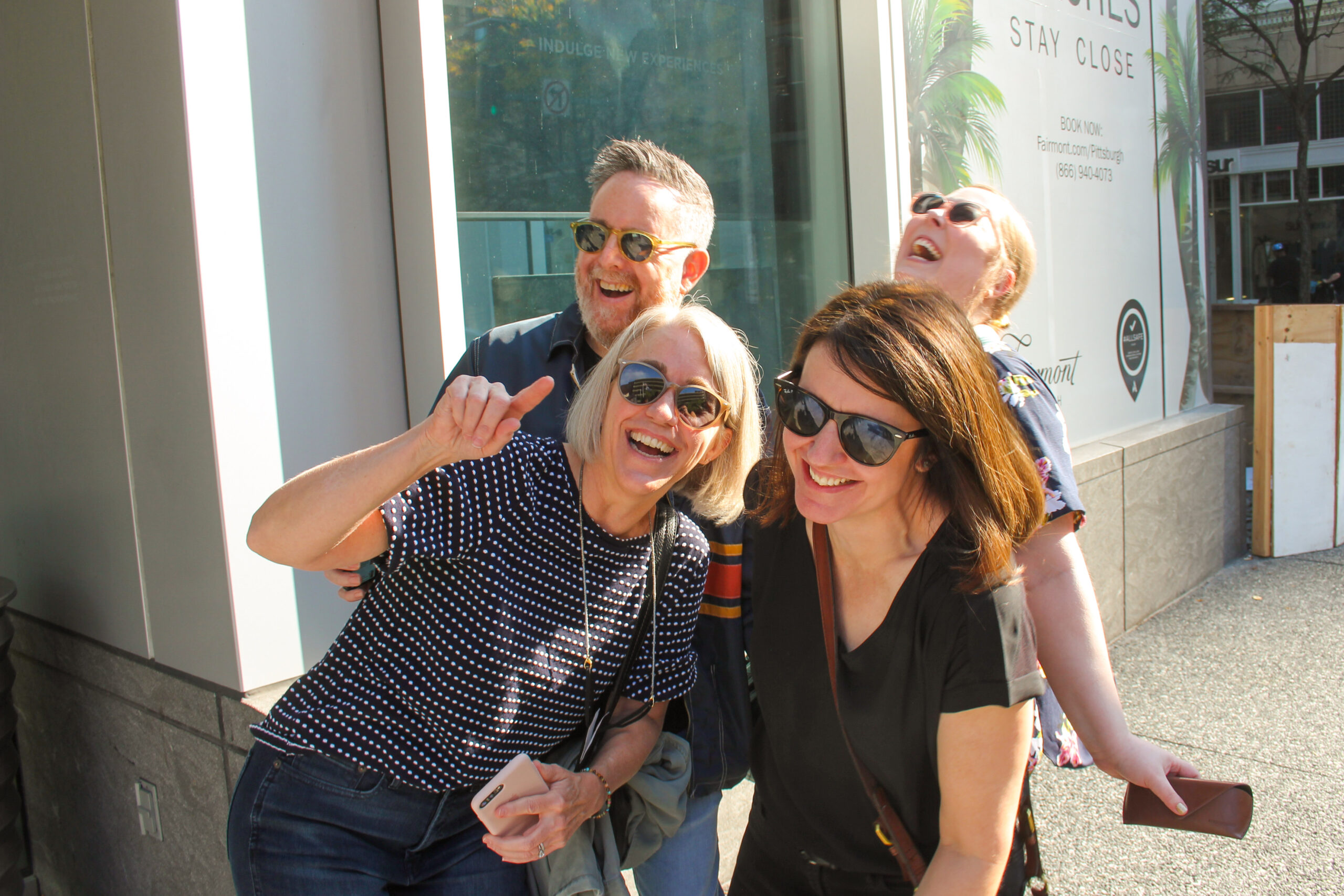 A crew of Akoyan's taking a photo together.